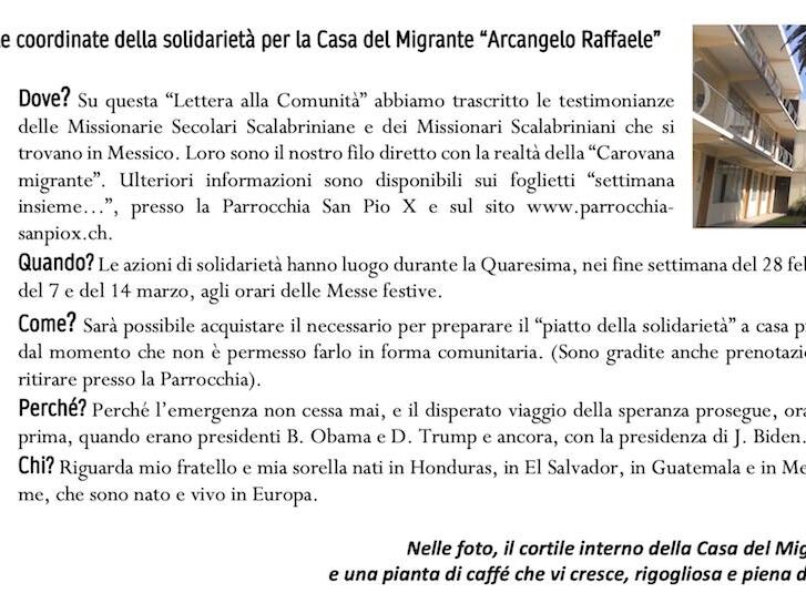 A Basilea continua il sostegno delle Giornate missionarie ai migranti in Messico